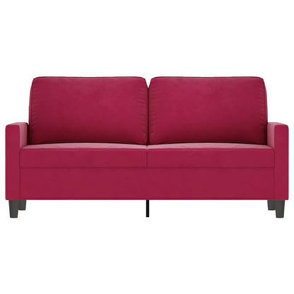 Divano a 2 Posti Rosso Vino 140 cm