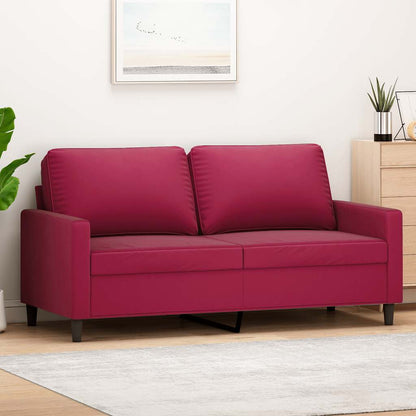 Divano a 2 Posti Rosso Vino 140 cm