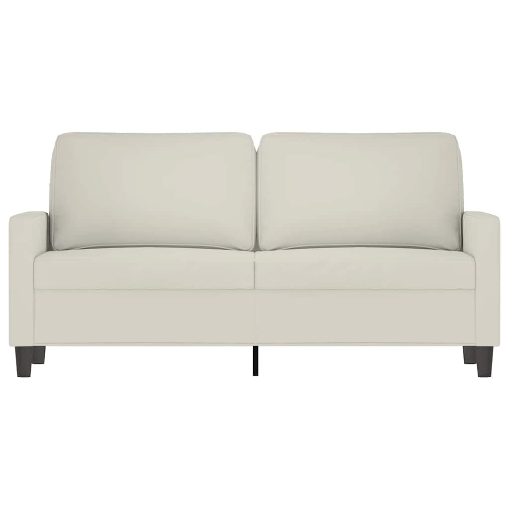 Divano a 2 Posti crema 140 cm in Velluto | homemem39