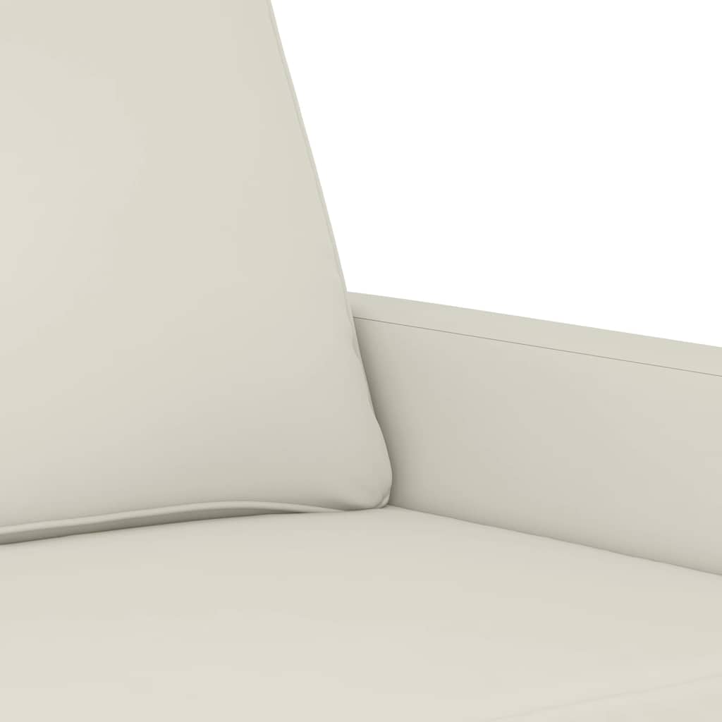 Divano a 2 Posti crema 140 cm in Velluto