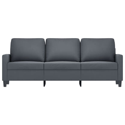 Divano a 3 Posti Grigio Scuro 180 cm in Velluto