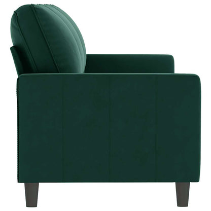 Divano a 3 Posti Verde Scuro 180 cm in Velluto