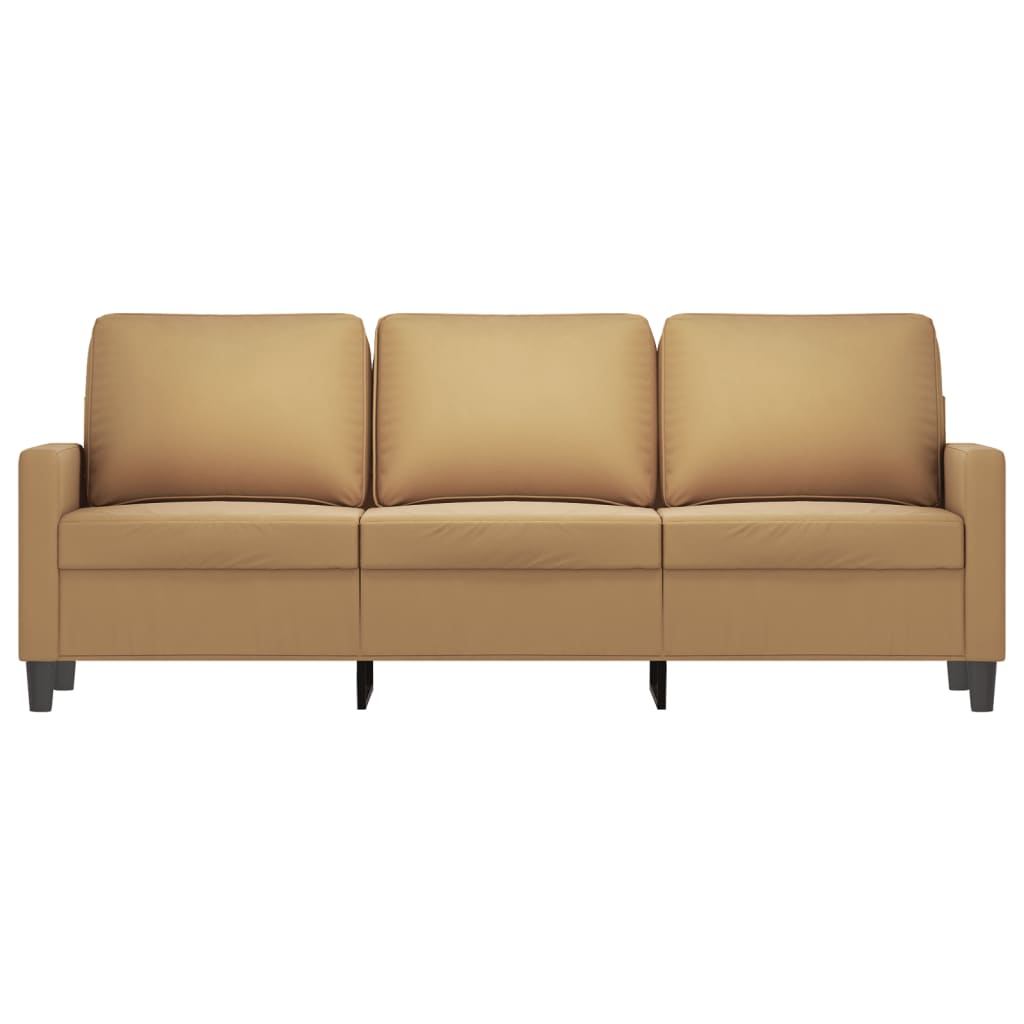 Braunes 3-Sitzer-Sofa 180 cm aus Samt