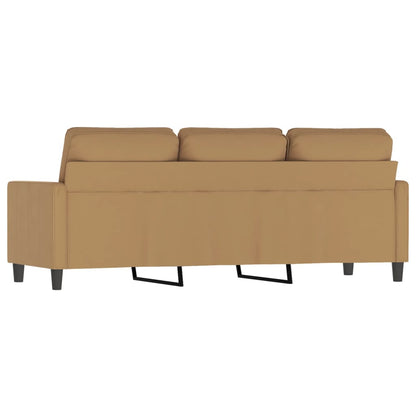 Braunes 3-Sitzer-Sofa 180 cm aus Samt