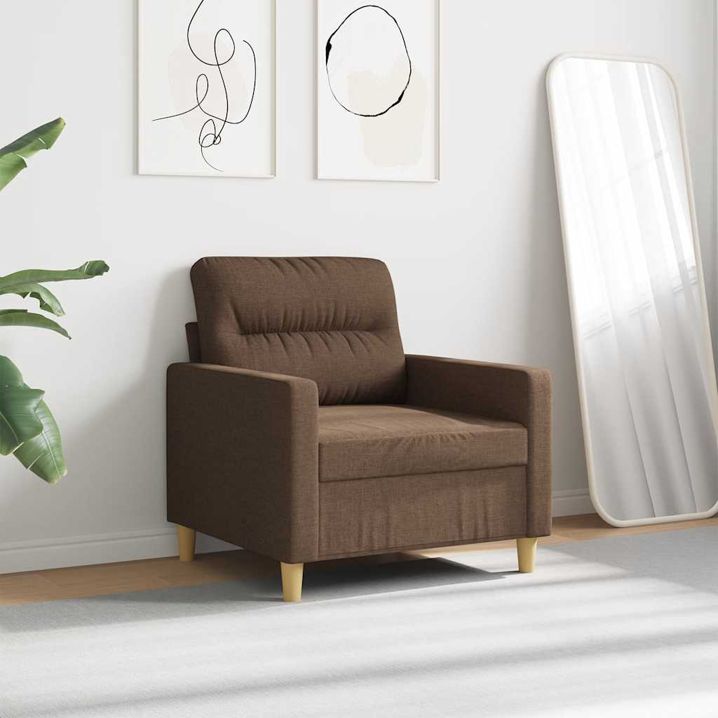 Poltrona Marrone 60 cm in Tessuto | homemem39