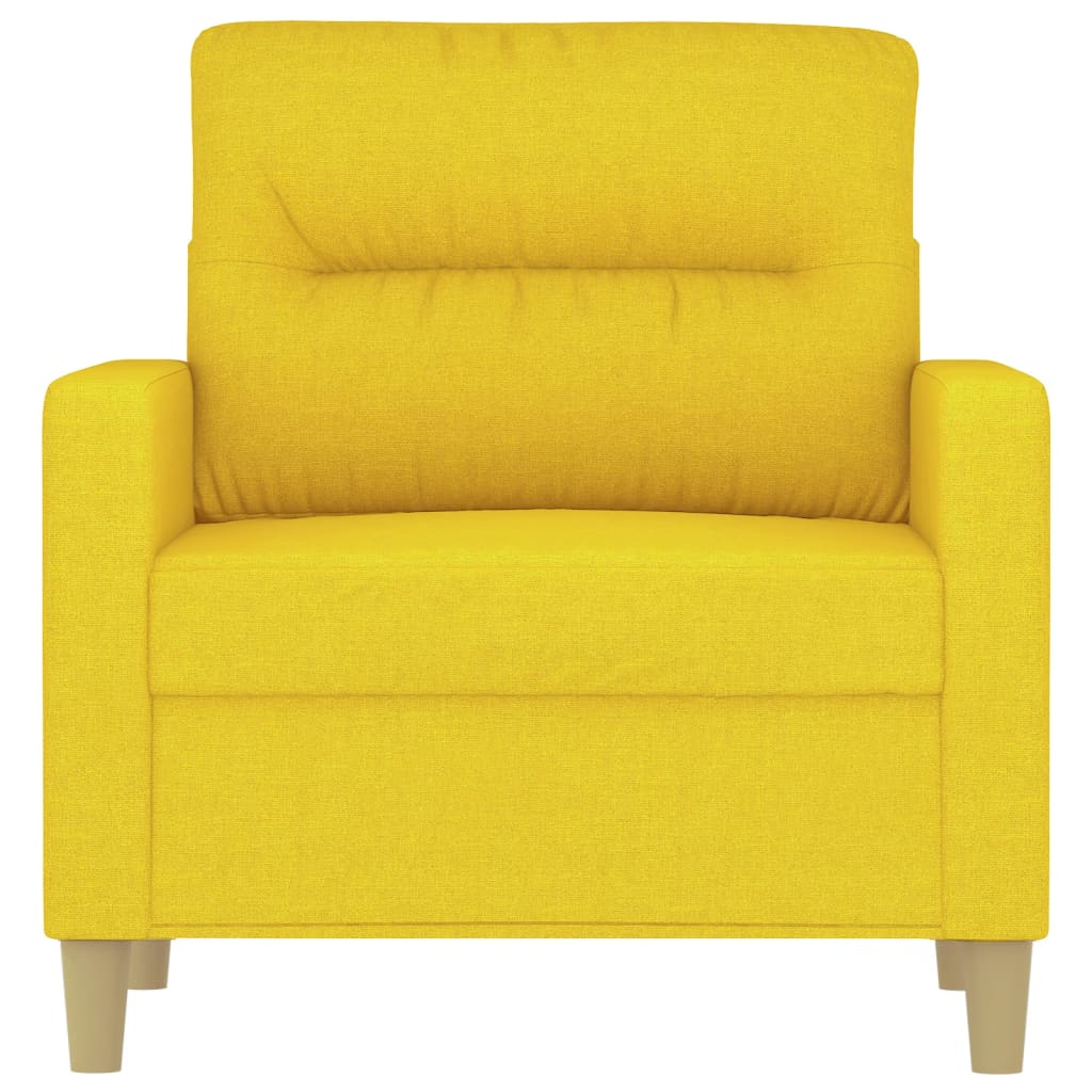 Poltrona Giallo Chiaro 60 cm in Tessuto - homemem39