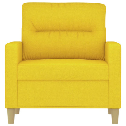Poltrona Giallo Chiaro 60 cm in Tessuto - homemem39