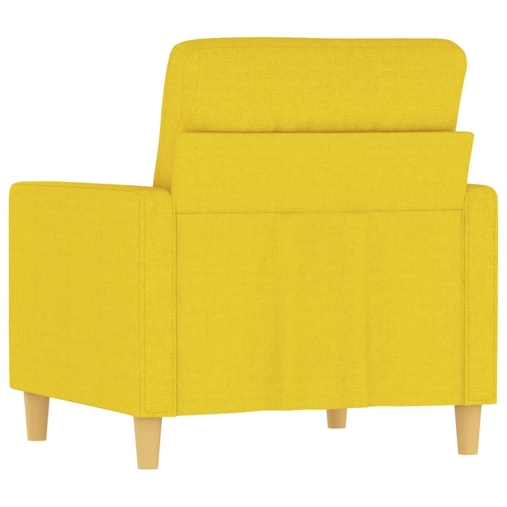 Poltrona Giallo Chiaro 60 cm in Tessuto - homemem39