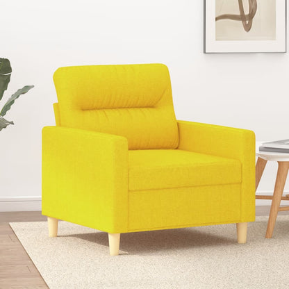 Poltrona Giallo Chiaro 60 cm in Tessuto - homemem39