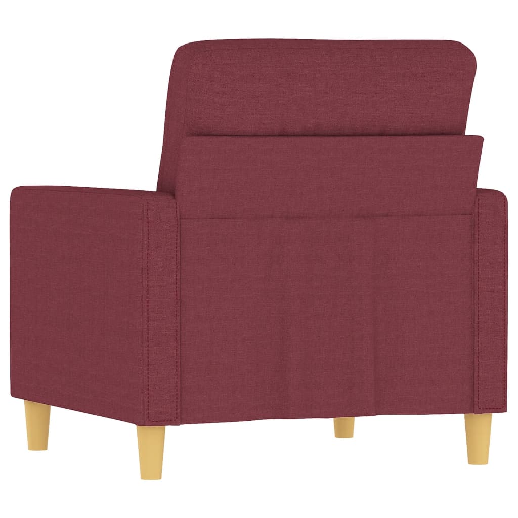 Poltrona Rosso Vino 60 cm in Tessuto - homemem39
