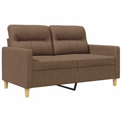 Divano a 2 Posti Marrone 120 cm in Tessuto | homemem39