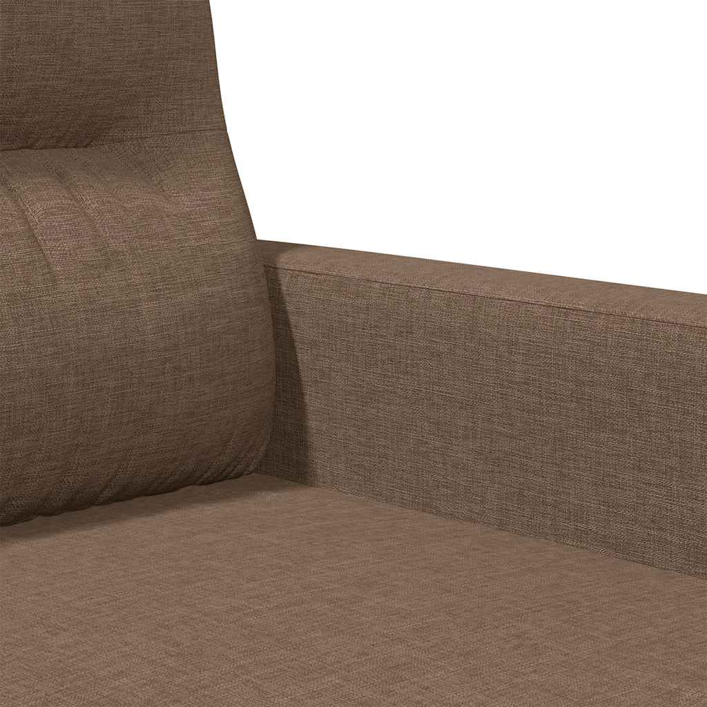 Divano a 2 Posti Marrone 120 cm in Tessuto | homemem39