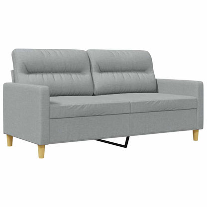 2 Seater Sofa Light Gray 140 cm in Fabric