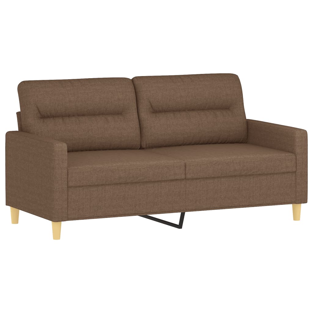 Brown 2 Seater Sofa 140 cm in Fabric