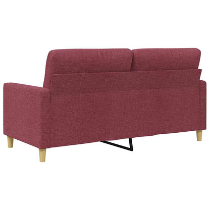 Divano a 2 Posti Rosso Vino 140 cm in Tessuto | homemem39