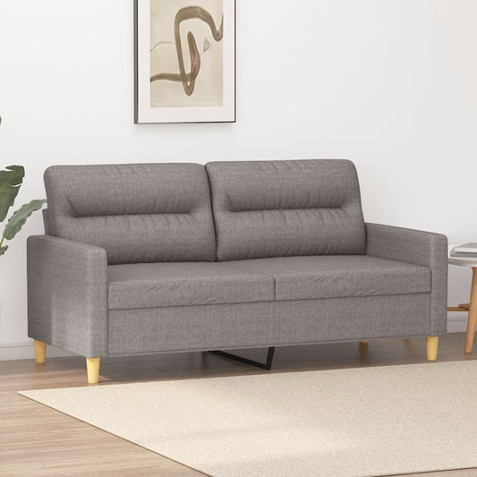 2-Seater Dove Gray Sofa 140 cm in Fabric