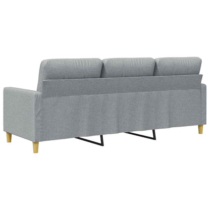 Divano a 3 Posti Grigio Chiaro 180 cm in Tessuto | homemem39
