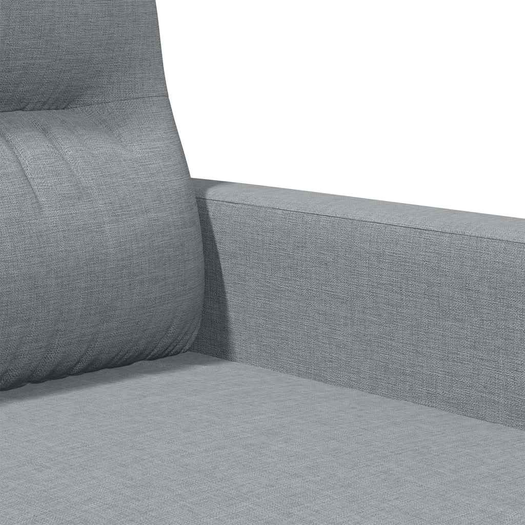Divano a 3 Posti Grigio Chiaro 180 cm in Tessuto | homemem39