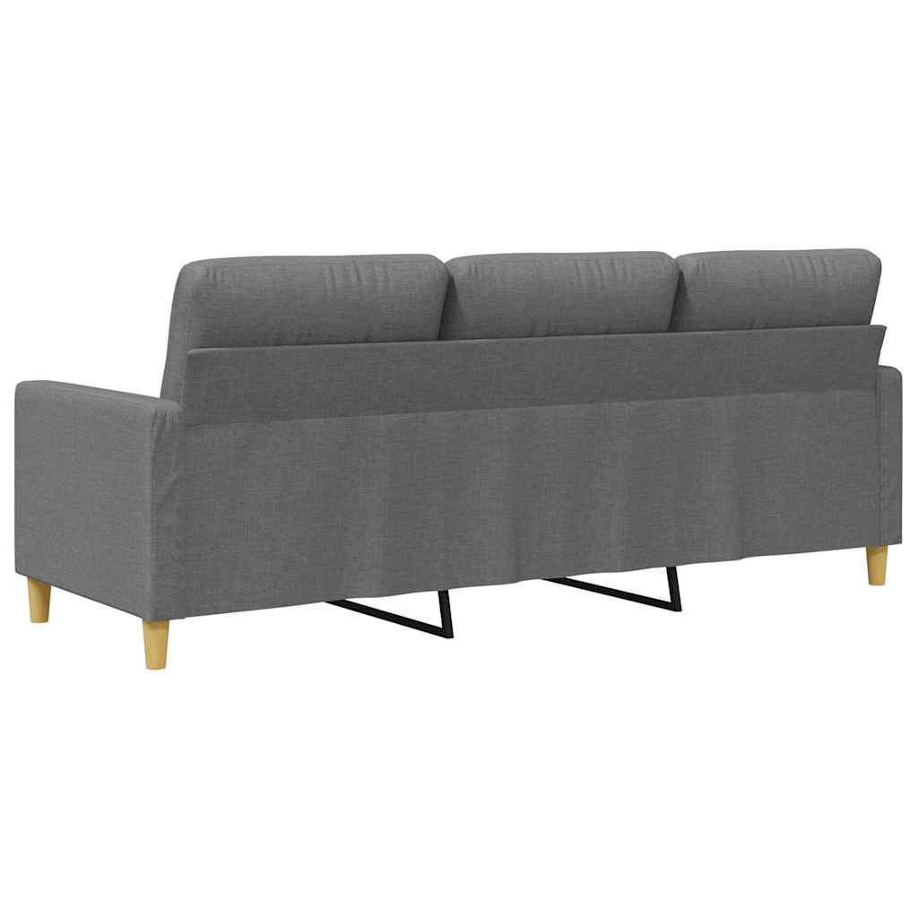 Divano a 3 Posti Grigio Chiaro 180 cm in Tessuto | homemem39