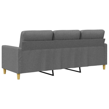 Divano a 3 Posti Grigio Chiaro 180 cm in Tessuto | homemem39