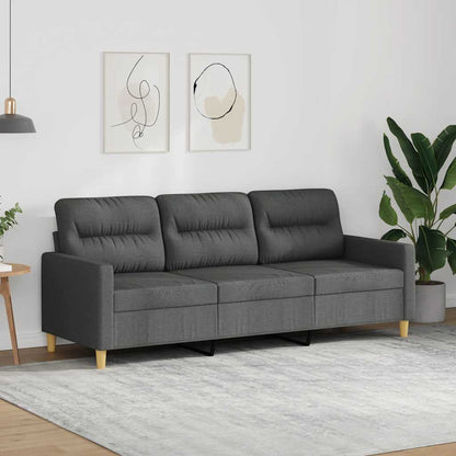 Divano a 3 Posti Grigio Chiaro 180 cm in Tessuto | homemem39