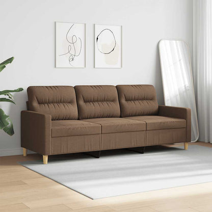 Divano a 3 Posti Marrone 180 cm in Tessuto | homemem39