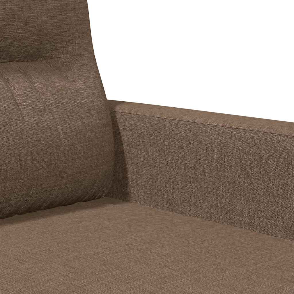 Divano a 3 Posti Marrone 180 cm in Tessuto | homemem39