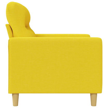 Divano a 3 Posti Giallo Chiaro 180 cm in Tessuto | homemem39