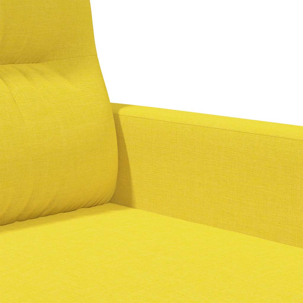 Divano a 3 Posti Giallo Chiaro 180 cm in Tessuto | homemem39