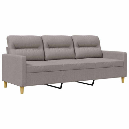 3-Seater Dove Gray Sofa 180 cm in Fabric