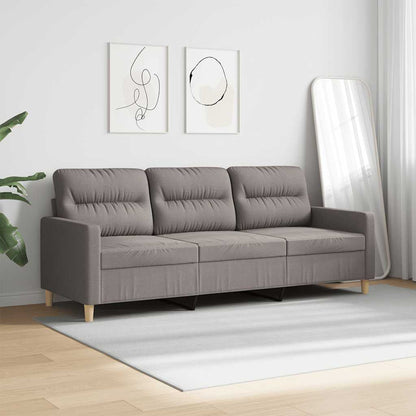 3-Seater Dove Gray Sofa 180 cm in Fabric