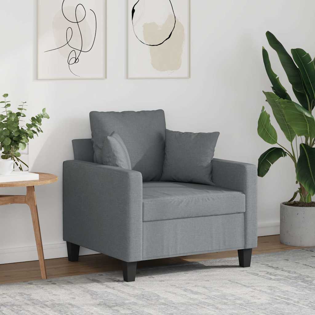 Poltrona Grigio Chiaro 60 cm in Tessuto