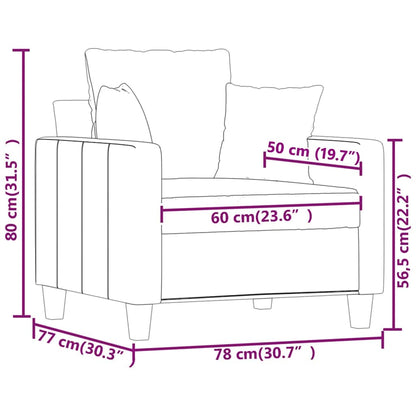 Poltrona Nera 60 cm in Tessuto | homemem39