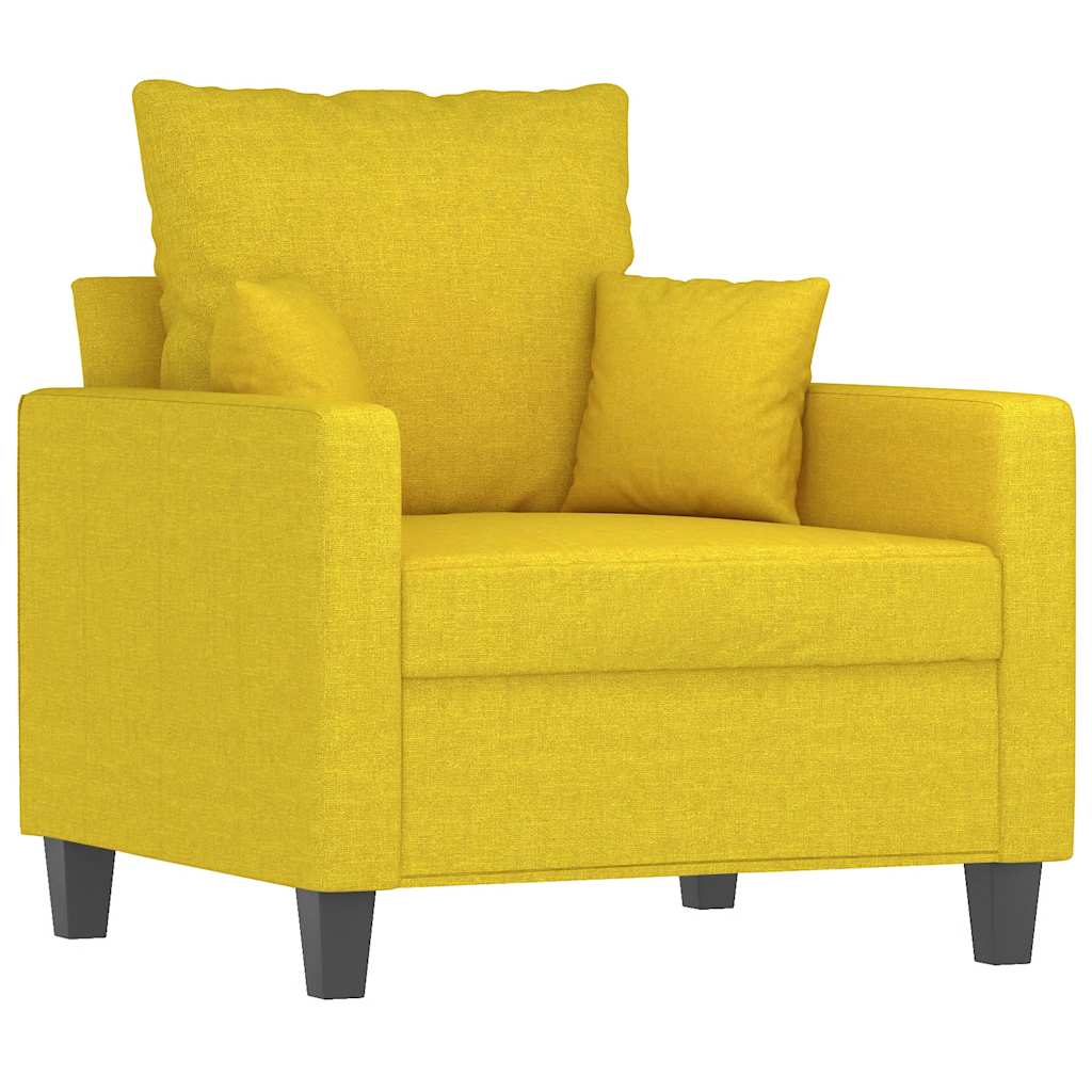 Poltrona Giallo Chiaro 60 cm in Tessuto | homemem39