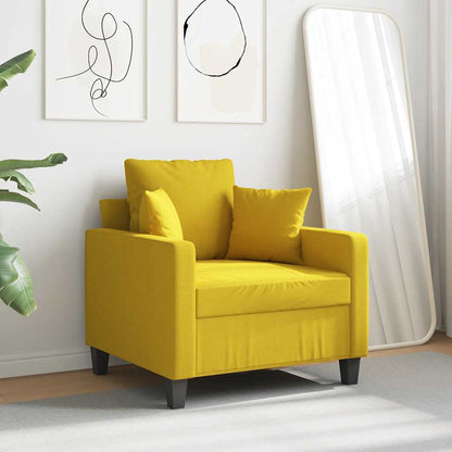 Poltrona Giallo Chiaro 60 cm in Tessuto | homemem39