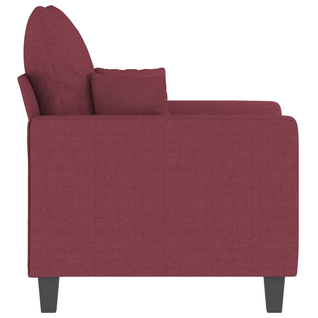 Poltrona Rosso Vino 60 cm in Tessuto - homemem39