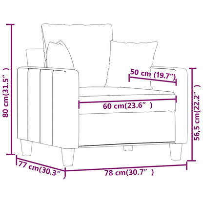 Poltrona Tortora 60 cm in Tessuto | homemem39