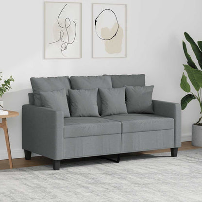 Divano a 2 Posti Grigio Chiaro 120 cm in Tessuto