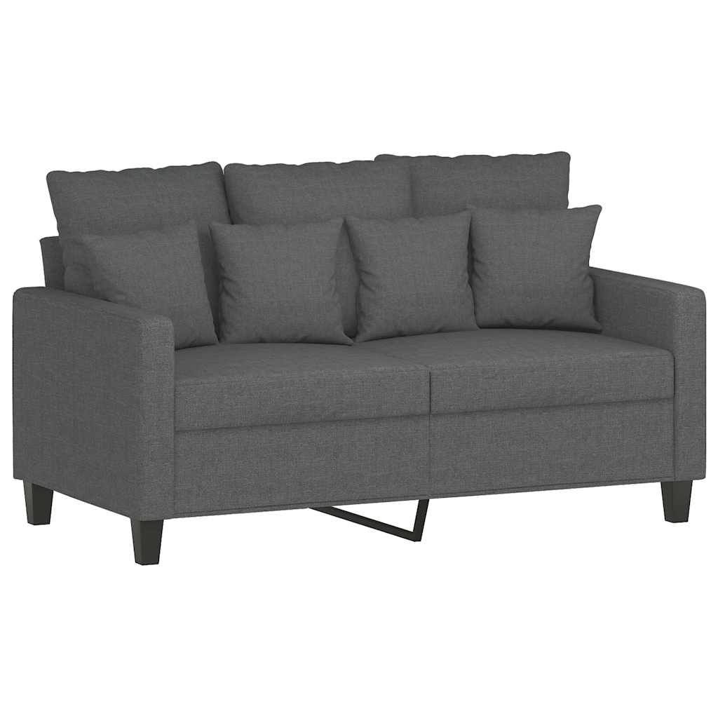 Divano a 2 Posti Grigio Scuro 120 cm in Tessuto