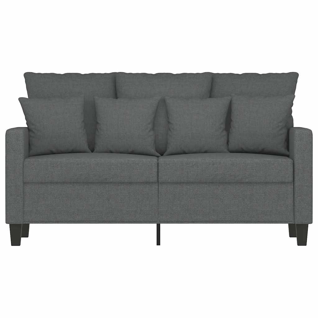 Divano a 2 Posti Grigio Scuro 120 cm in Tessuto