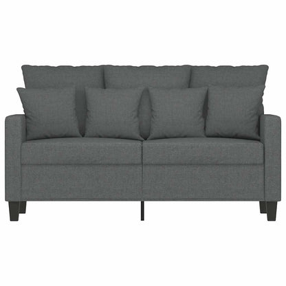 Divano a 2 Posti Grigio Scuro 120 cm in Tessuto