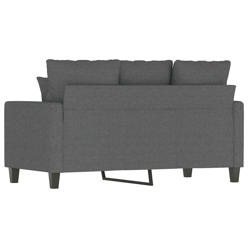 Divano a 2 Posti Grigio Scuro 120 cm in Tessuto