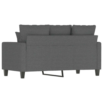 Divano a 2 Posti Grigio Scuro 120 cm in Tessuto