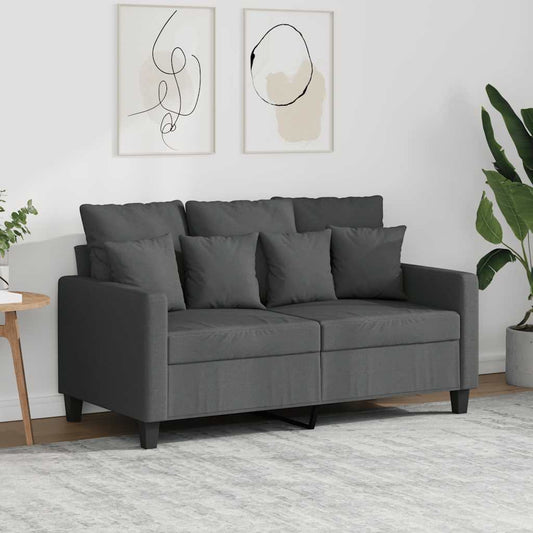 Divano a 2 Posti Grigio Scuro 120 cm in Tessuto | homemem39