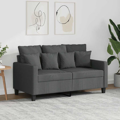 Divano a 2 Posti Grigio Scuro 120 cm in Tessuto