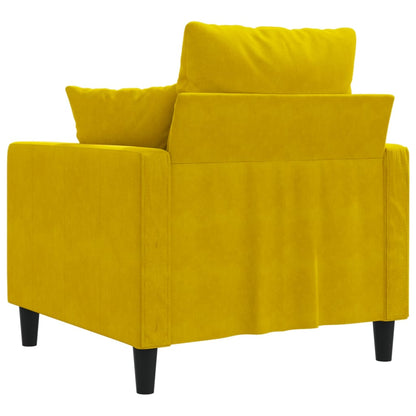 Poltrona Giallo 60 cm Velluto