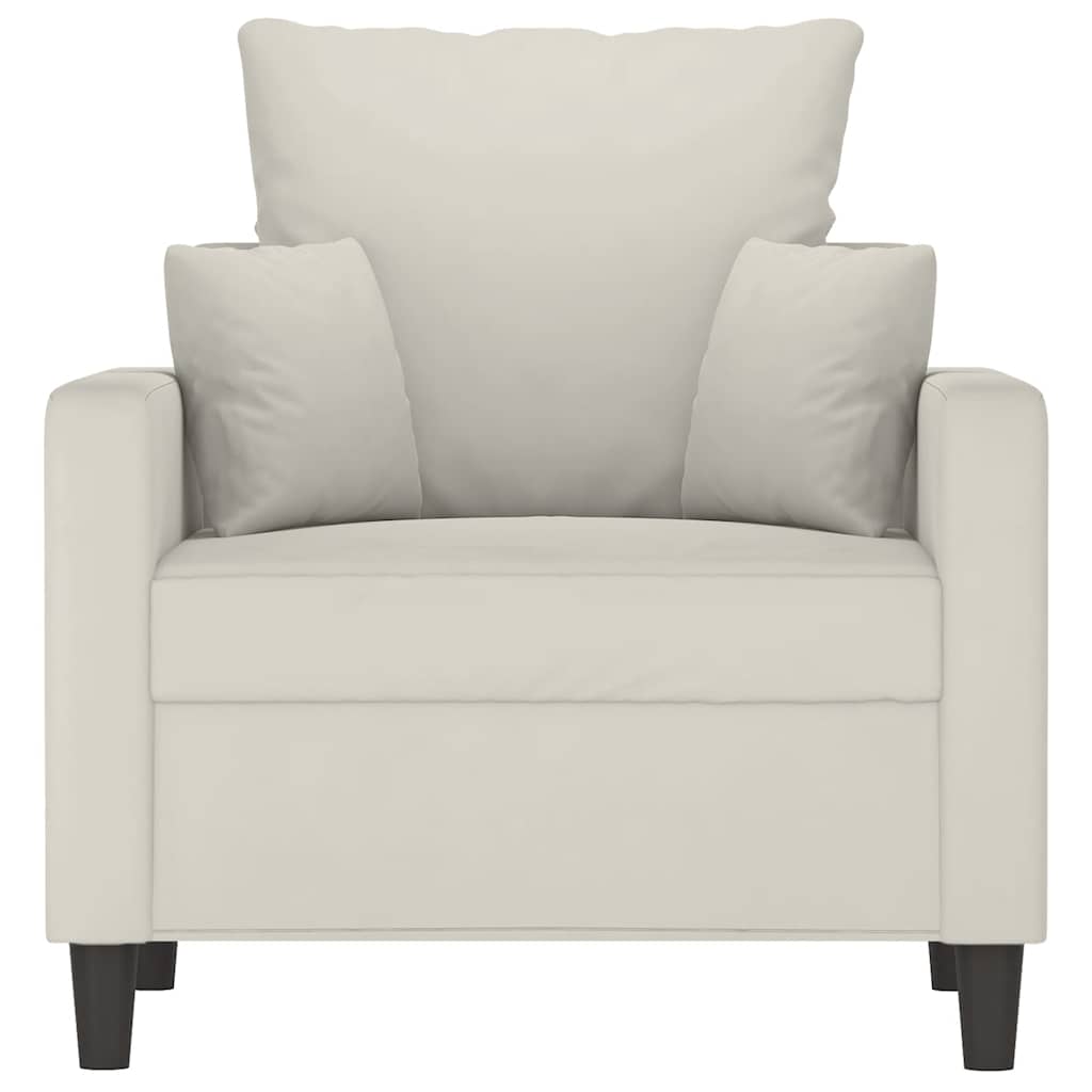 Poltrona Crema 60 cm Velluto