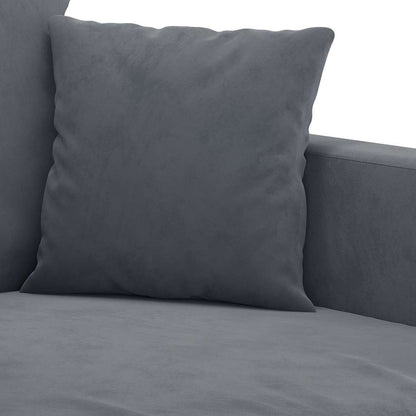 Divano a 2 Posti grigio scuro 120 cm in Velluto