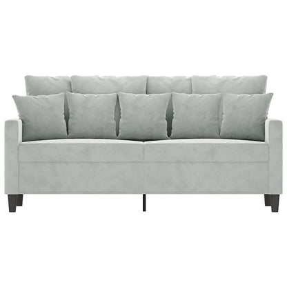 Divano a 2 Posti Grigio Chiaro 140 cm in Velluto | homemem39