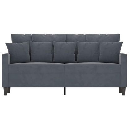 Divano a 2 Posti grigio scuro140 cm in Velluto